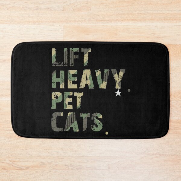 Item preview, Lift Heavy Pet Cats Gym Shirt for Weightlifters Gift American Flag shirt designed and sold by Kamnna.