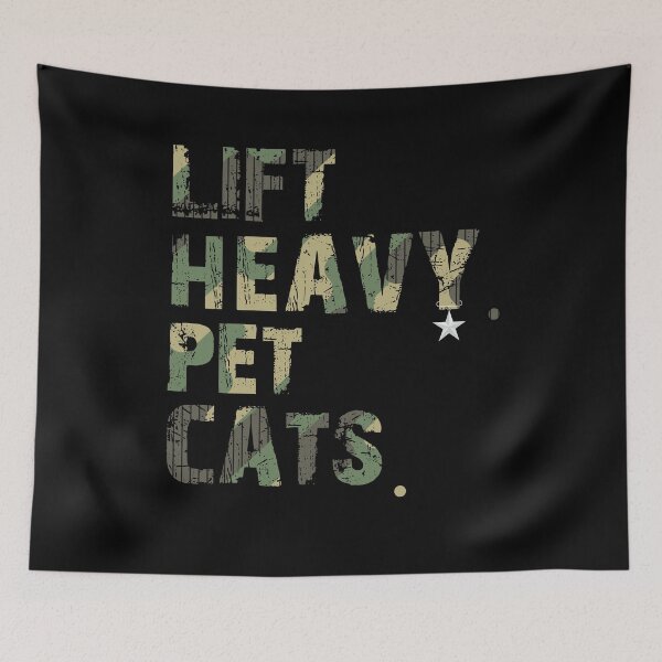 Item preview, Lift Heavy Pet Cats Gym Shirt for Weightlifters Gift American Flag shirt designed and sold by Kamnna.
