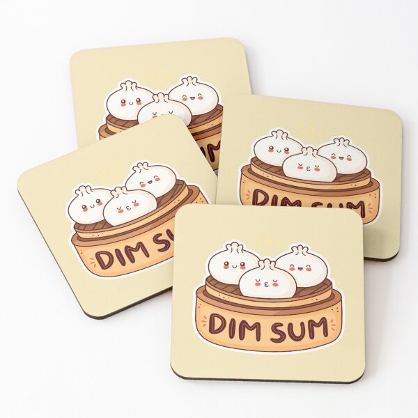 Item preview, Cute happy smiling dim sum. flat cartoon character designed and sold by ESDT.
