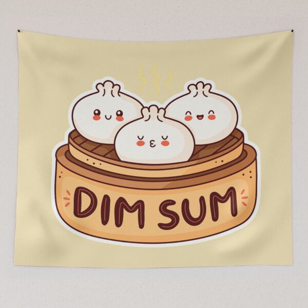 Item preview, Cute happy smiling dim sum. flat cartoon character designed and sold by ESDT.