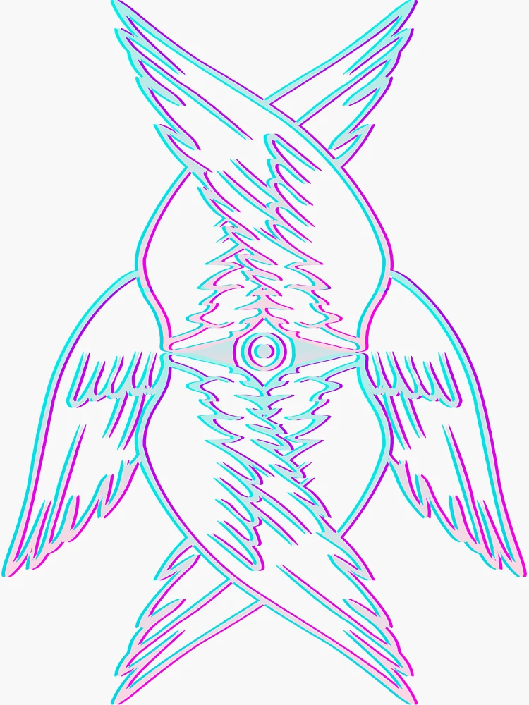 Iridescent Glitch Biblical Angel - Seraphim
