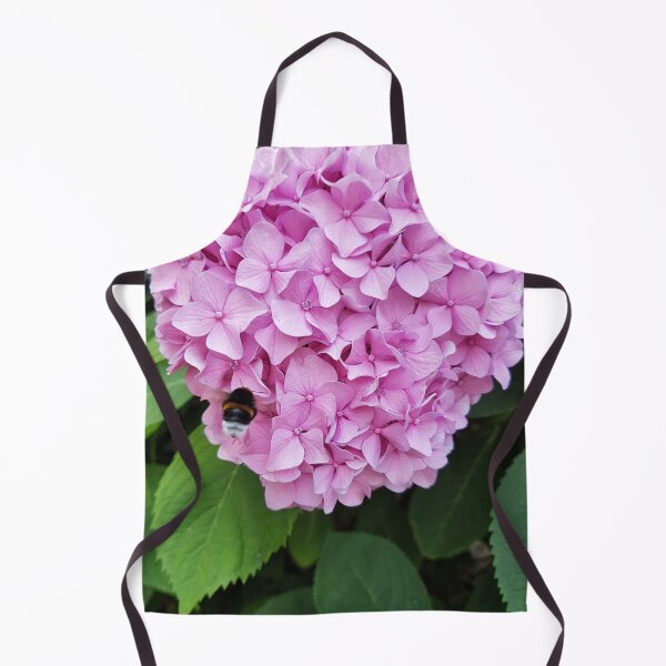 Item preview, Pink hydrangea and bumblebee photography print designed and sold by orangerinka.