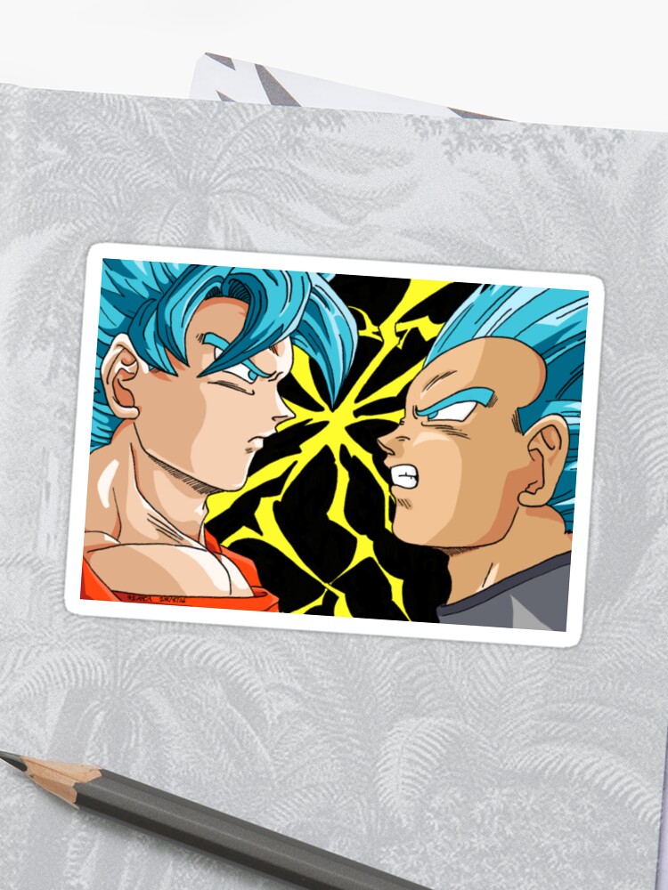 Goku Vs Vegeta Ssj Blue Sticker