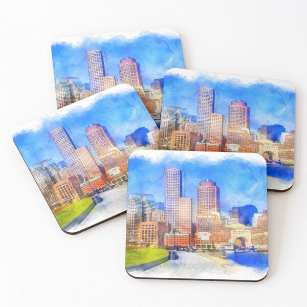 Artikelvorschau, Skyline von Boston entworfen und verkauft von AM FineArtPrints.