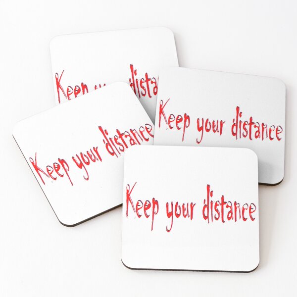Item preview, The inscription KEEP YOUR DISTANCE on a transparent background designed and sold by Murza.