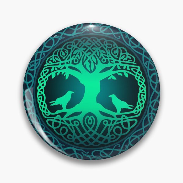Item preview, Yggdrasil Celtic Tree of Life Huginn Muninn Viking Tattoo designed and sold by aronia.