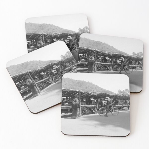Item preview, Bicycle at the market in black and white  designed and sold by Weather gifts .
