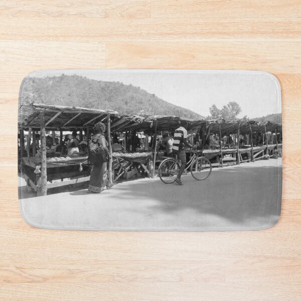 Item preview, Bicycle at the market in black and white  designed and sold by Weather gifts .