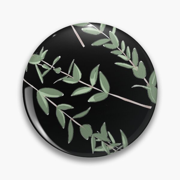 Item preview, Watercolor Eucalyptus Leaves on black designed and sold by adiosmillet.