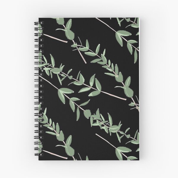 Item preview, Watercolor Eucalyptus Leaves on black designed and sold by adiosmillet.