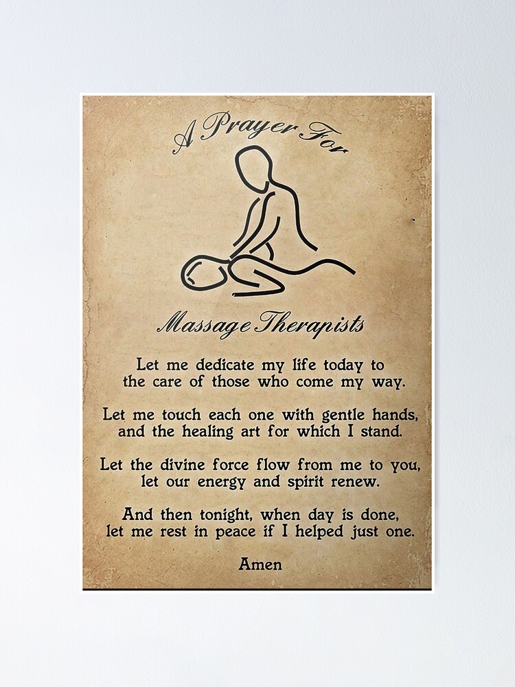 Healing Hands Massage Therapist Poster