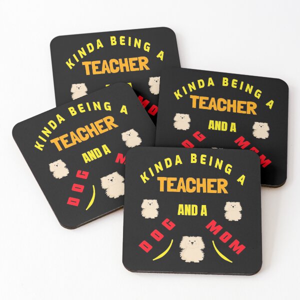 Item preview, Kinda busy being a teacher and dog mom designed and sold by Bodino.