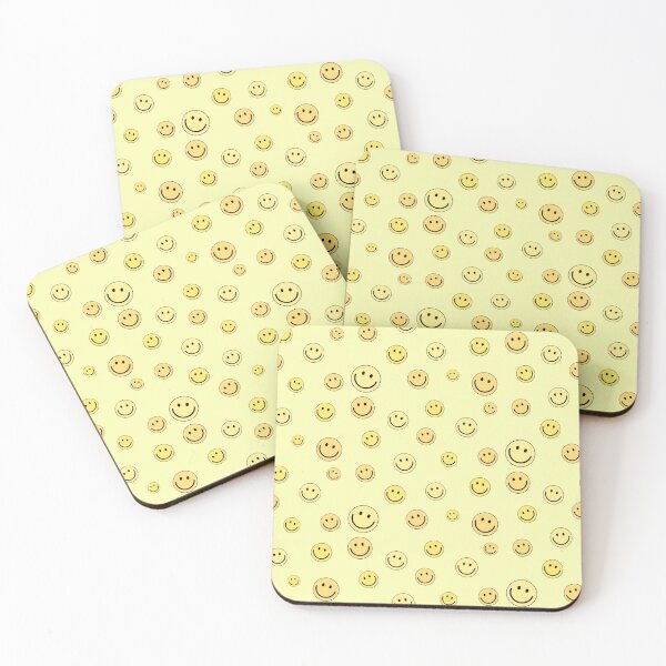 Item preview, Happy Smiley Emoji Faces Pattern Set Yellow Color designed and sold by Barolina.