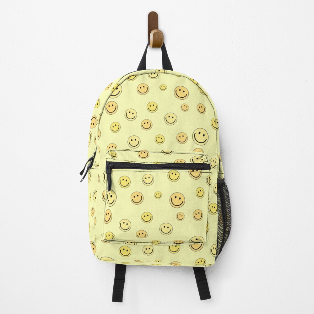 "Happy Smiley Emoji Faces Pattern Set Yellow Color" Backpack for Sale
