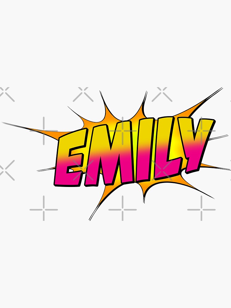 "Emily" Sticker for Sale by rogue-design | Redbubble