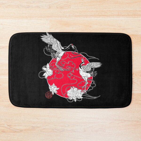 Item preview, Amorous cranes and Japanese peonies designed and sold by Ukiyograph.