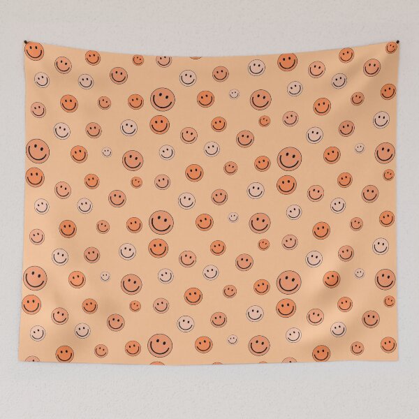 Item preview, Happy Smiley Emoji Faces Pattern Set Orange Color designed and sold by Barolina.