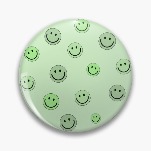 Item preview, Happy Smiley Emoji Faces Pattern Set Green Color designed and sold by Barolina.