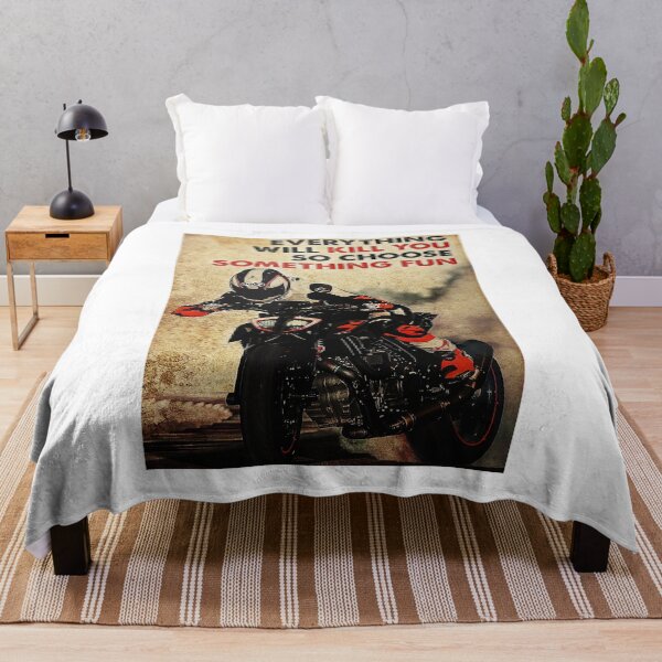 Item preview, Moto Racer Everything Will Kill You So Choose Something Fun Poster designed and sold by Chmielewska.