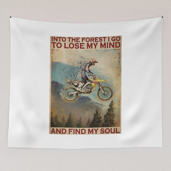 Item preview, Motocross Illusion Into the Forest I Lose My Mind And Find My Soul Poster designed and sold by Chmielewska.