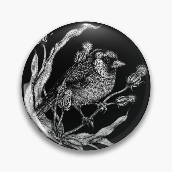 Item preview, Sweet bird Dorothee with plant black designed and sold by Susanne Margarete Lutz.