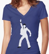 Saturday Night Fever Women's Fitted V-Neck T-Shirt