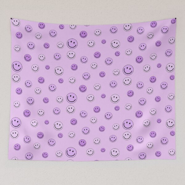 Item preview, Happy Smiley Emoji Faces Pattern Set Purple Color designed and sold by Barolina.