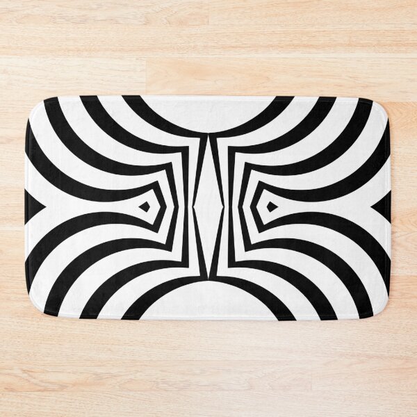 Item preview, Mirrored curves in black and white pattern designed and sold by Treemonk.
