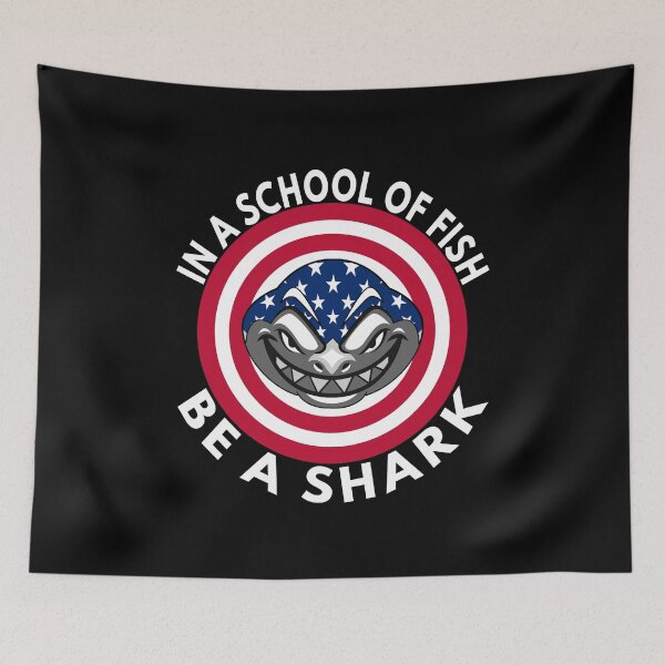 Item preview, 4th of July Great White Shark designed and sold by MoonsmileProd.
