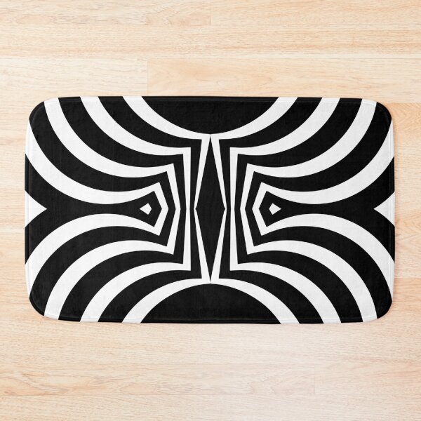 Item preview, Mirrored curves in black and white pattern designed and sold by Treemonk.