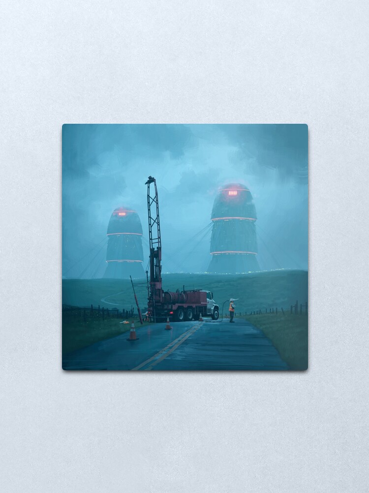 Alternate view of Roadwork Metal Print