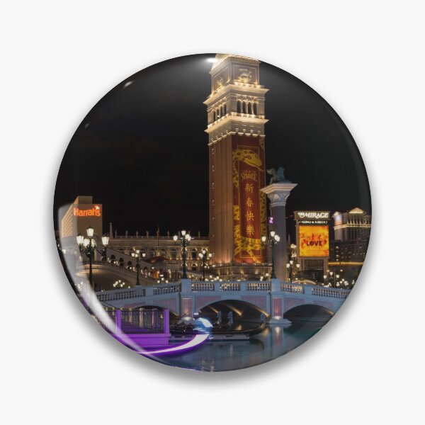 Item preview, Lighting Up the Night in Neon - Colorful Canals and Gondolas at the Venetian Las Vegas designed and sold by Georgia Mizuleva.