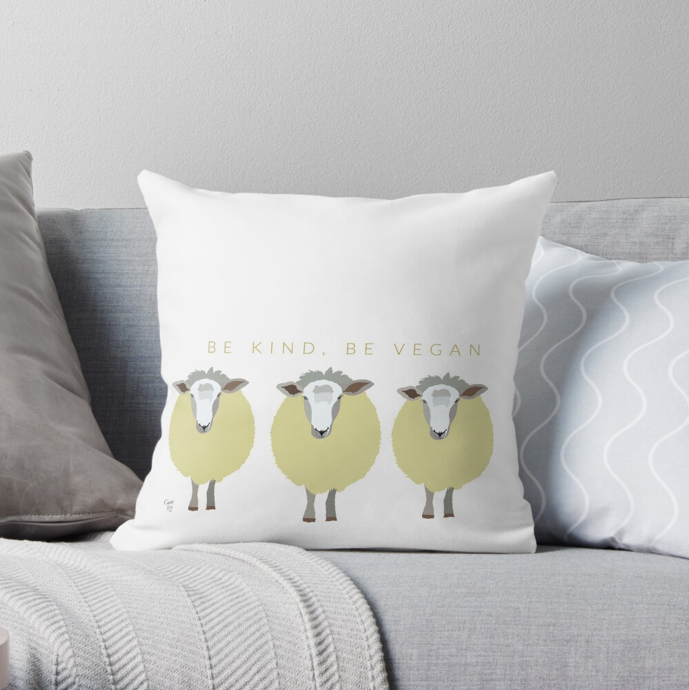 Be Kind to Sheep Throw Pillow