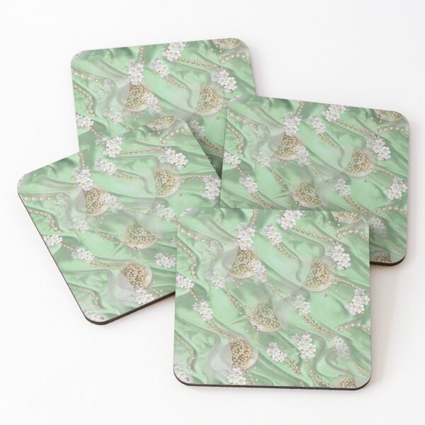 Item preview, Green Ivory Silk & Ivory Pearls Edit designed and sold by NadineMay.