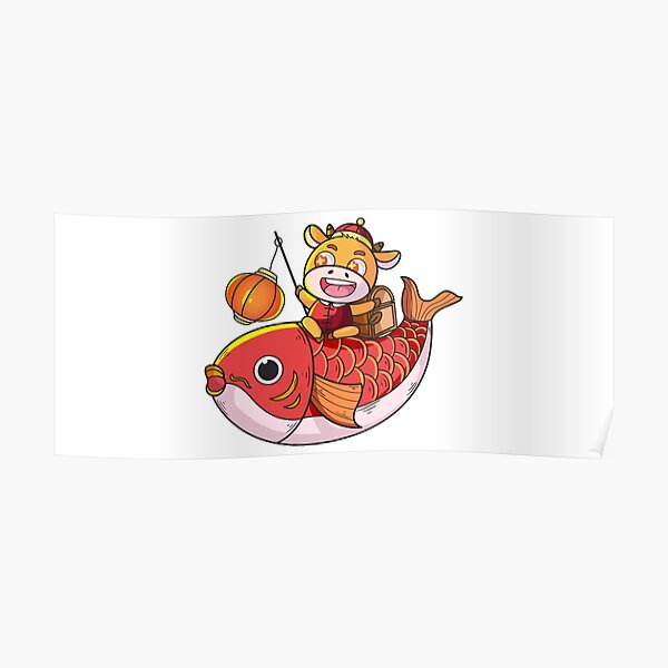 brave fish and funny ox Poster