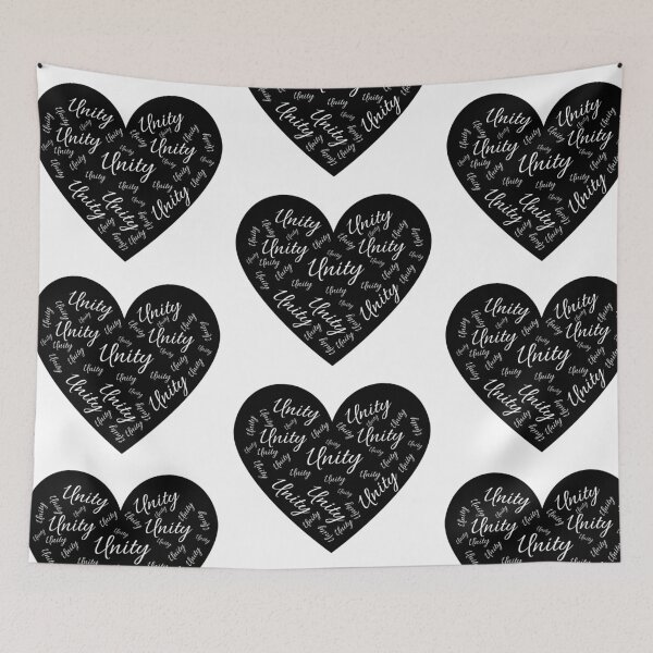 Item preview, Unity Quote Heart Black and White designed and sold by TrendyArtPrints.