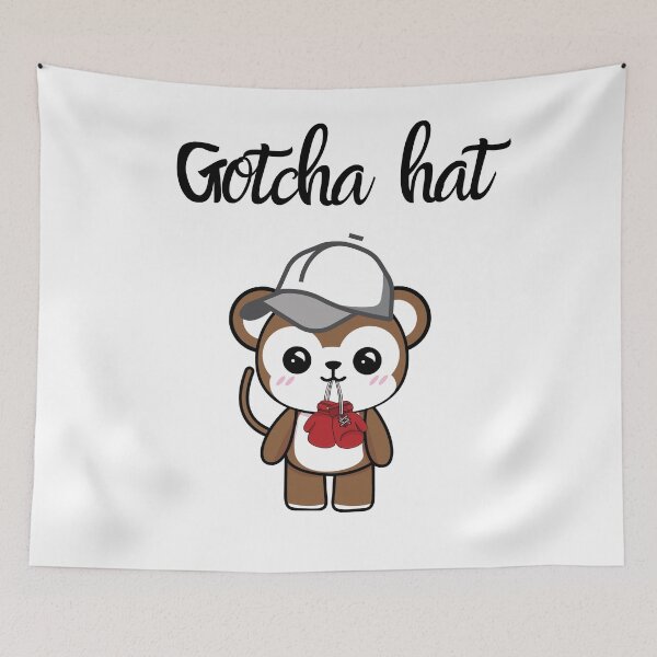 Item preview, Cute monkey Gotcha hat, boxing designed and sold by Yellowsprint.