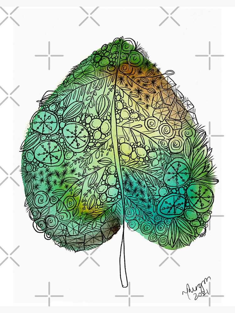 Thumbnail 3 of 3, Sticker, Lone leaf designed and sold by LilyBurgess.