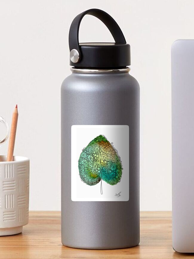 Thumbnail 1 of 3, Sticker, Lone leaf designed and sold by LilyBurgess.