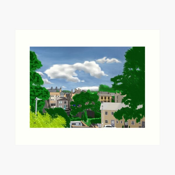 Veiw Across Lane Head Road Art Print