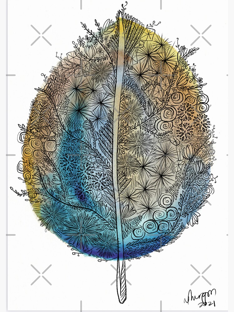 Thumbnail 3 of 3, Sticker, Warm leaf designed and sold by LilyBurgess.