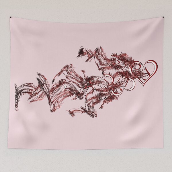 Item preview, Smoking Red Hearts Abstract Fractal Flame designed and sold by BoundedChaos.