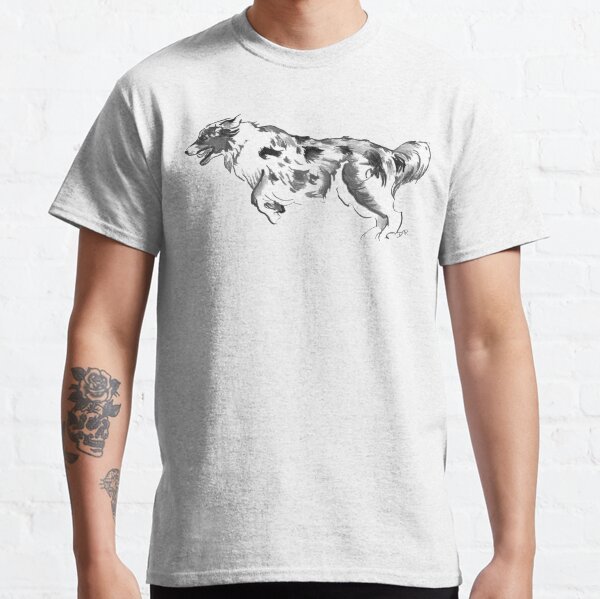 Australian Shepherd Drawing Classic T-Shirt