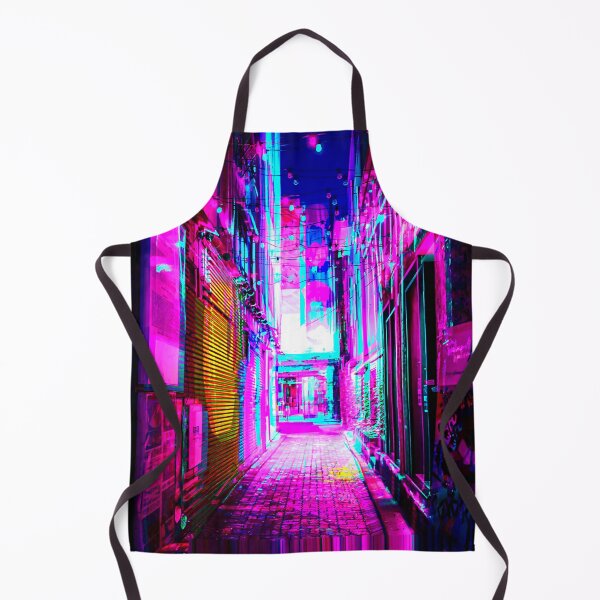 Item preview, South Korea City Alley Vaporwave Cyberpunk Glitch Art designed and sold by glitchhub.