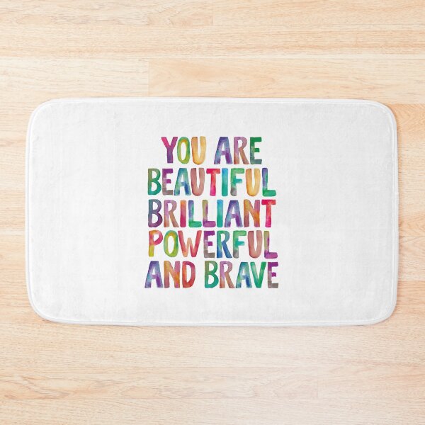 Item preview, You Are Beautiful Brilliant Powerful And Brave designed and sold by MotivatedType.