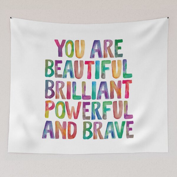 Item preview, You Are Beautiful Brilliant Powerful And Brave designed and sold by MotivatedType.