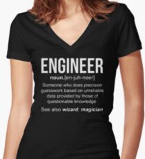 Engineer Shirt Women's Fitted V-Neck T-Shirt