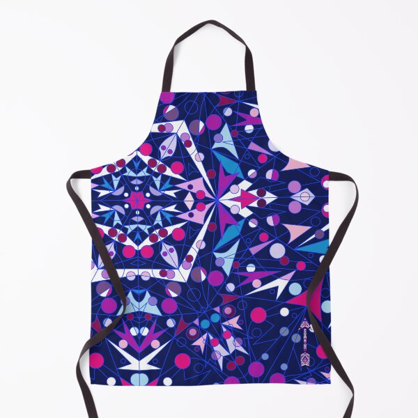 Item preview, patchwork kaleidoscope graphics tracery triangle points pink blue designed and sold by anzhelikamilisa.