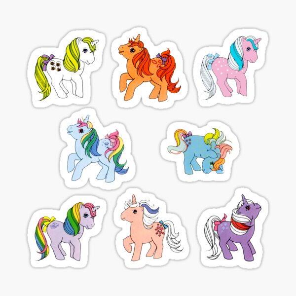 My Little Pony 8 Unicorn Ponies  Sticker
