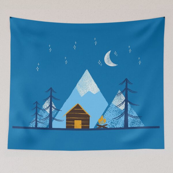 Item preview, Beautiful mountain night designed and sold by ahmadbeg10.